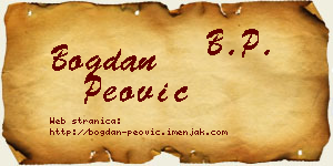 Bogdan Peović vizit kartica